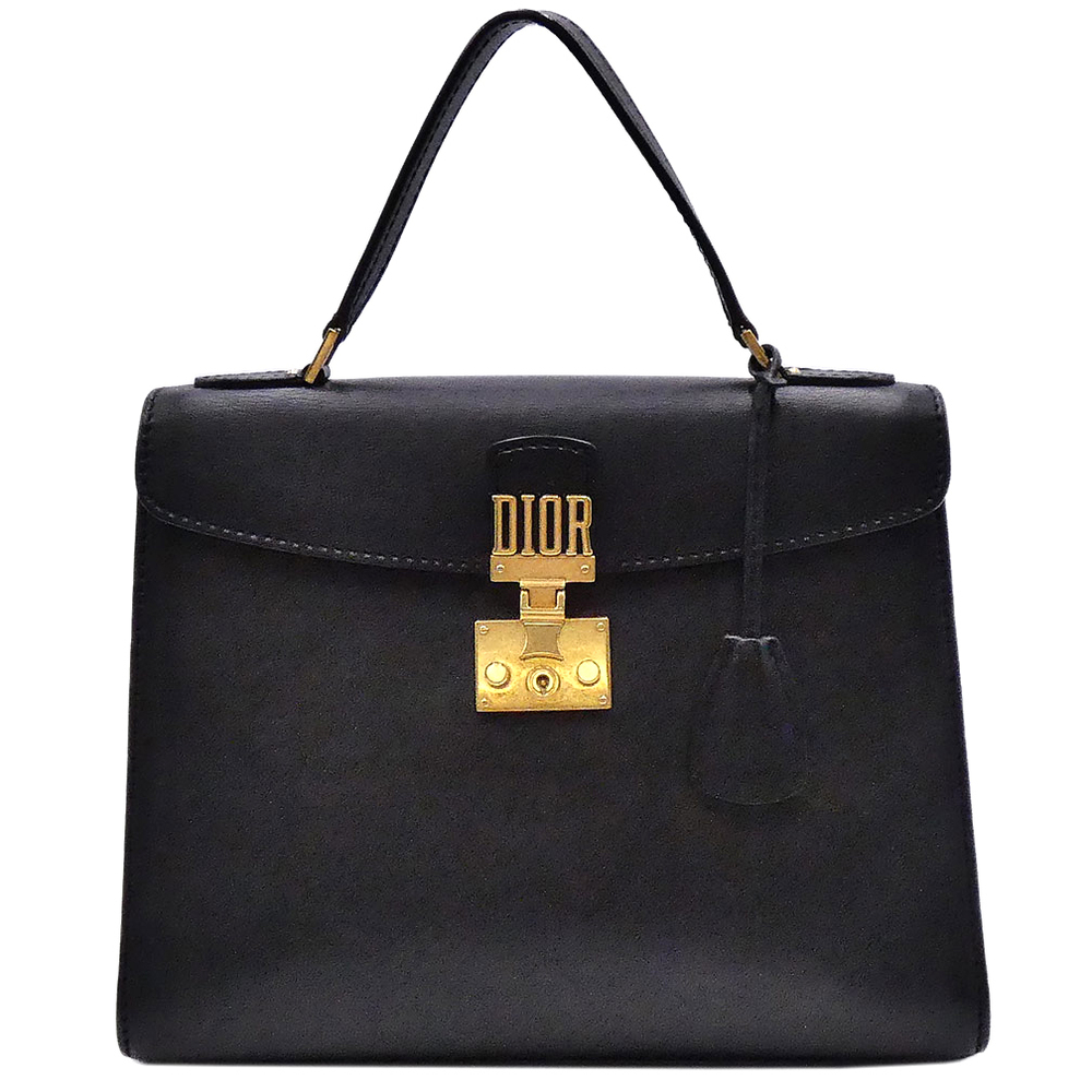 Christian Dior Leather Addict 2WAY Handbag Shoulder Bag - Black